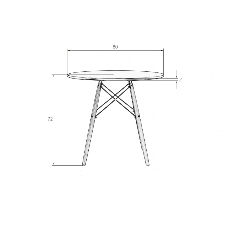 Стол Dobrin Chelsea 80 Black