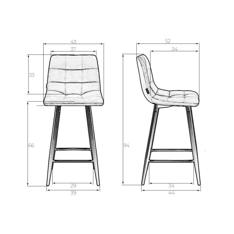 Полубарный стул Dobrin Olivia