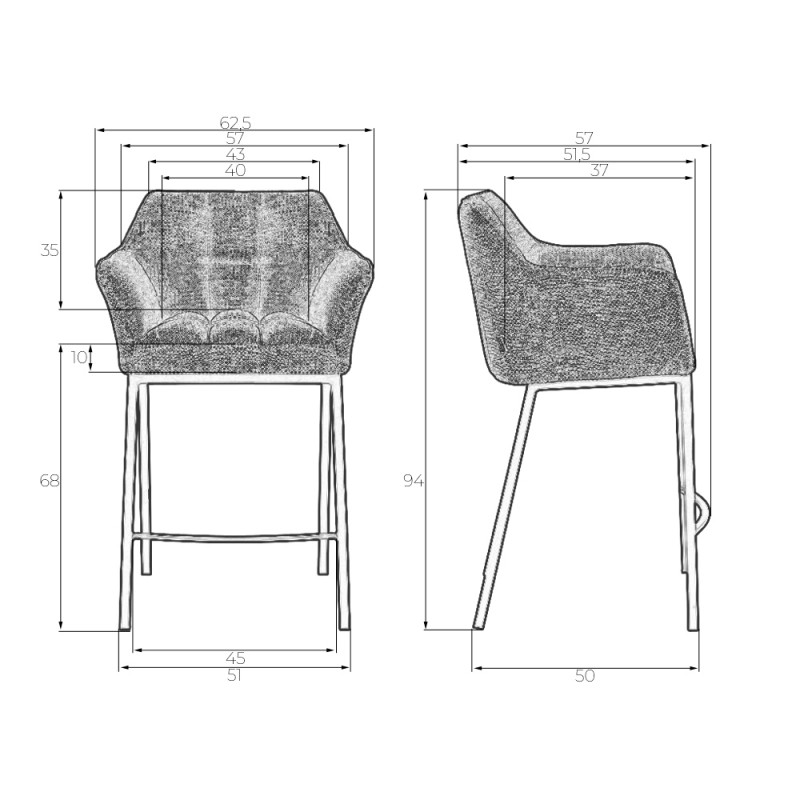 Полубарный стул Dobrin lucas Counter