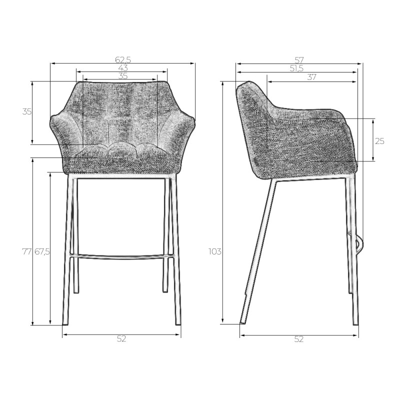 Барный стул Dobrin Lucas